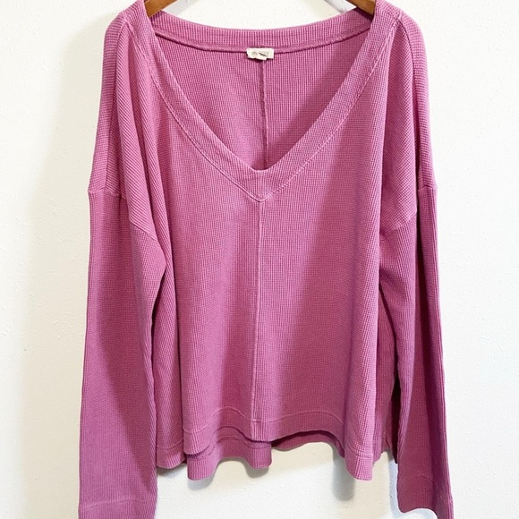 Anthropologie Pilcro Long-Sleeve V-Neck Top - Picture 4 of 8